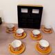 Service of porcelain espresso by Schmidt designer RM plates Brazil.