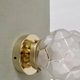 Vintage art deco globe wall or ceiling light in frosted glass