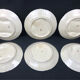 Set of 6 vintage Barbotine asparagus plates