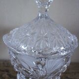 Cut glass vintage leaf design sweet jar