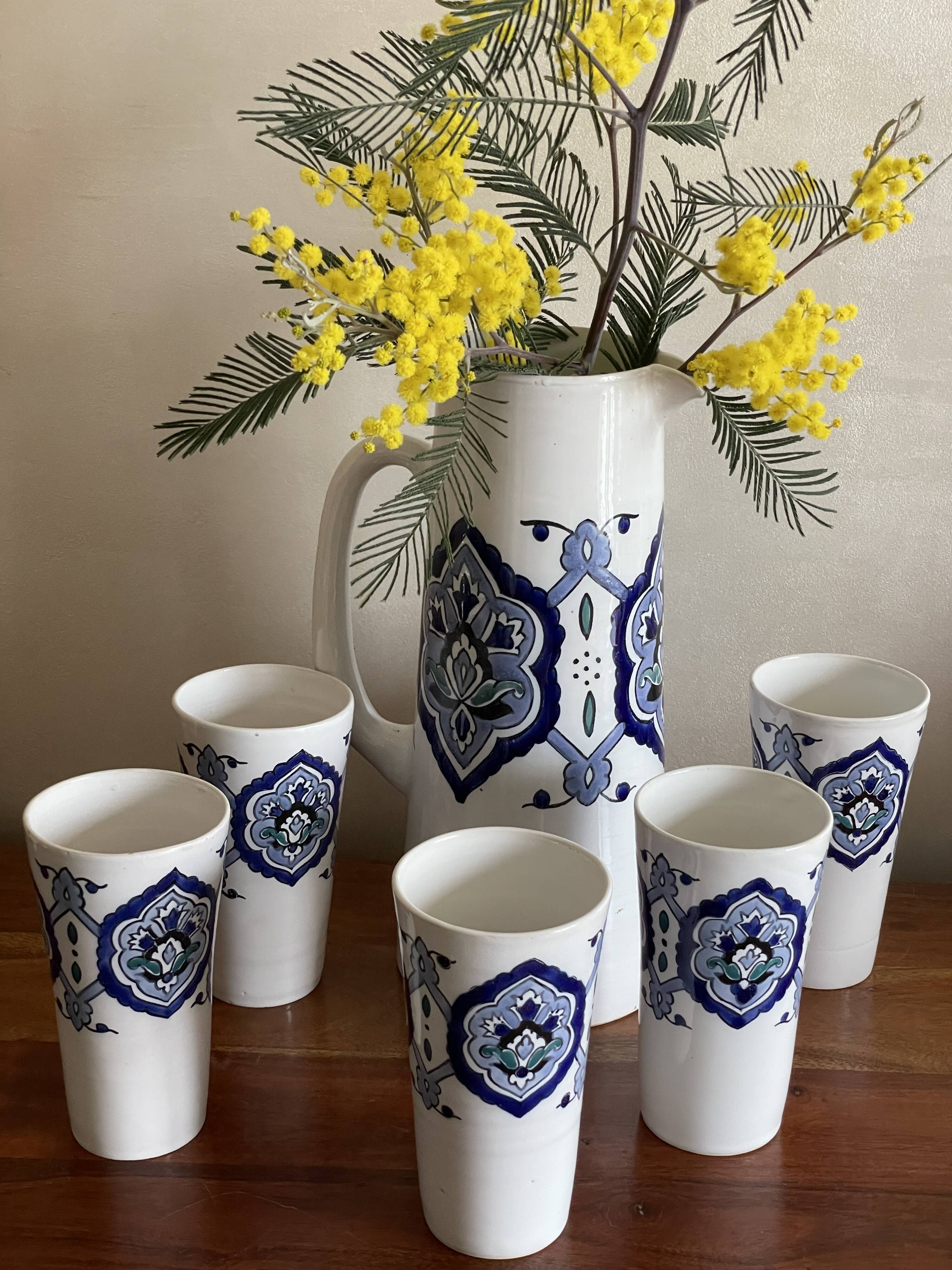 Broc et verre artisanat Tunisien