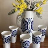 Broc and glass Tunisian handicrafts
