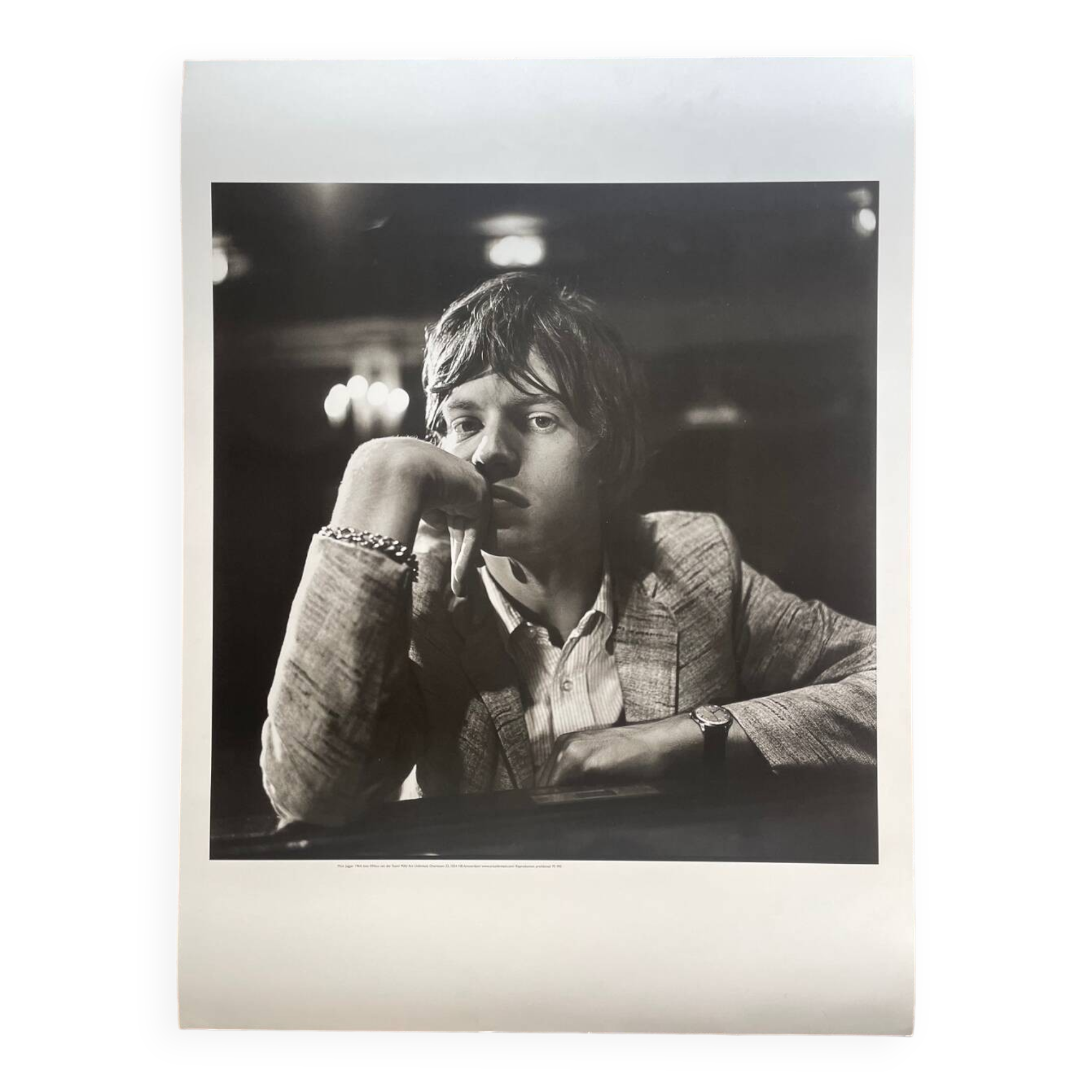 Nico van der Stam after (1925-2000), Mick Jager, 1964, copyright Nico van der Stam/MAI, printed in Holland, reproduction prohibited/PS 995