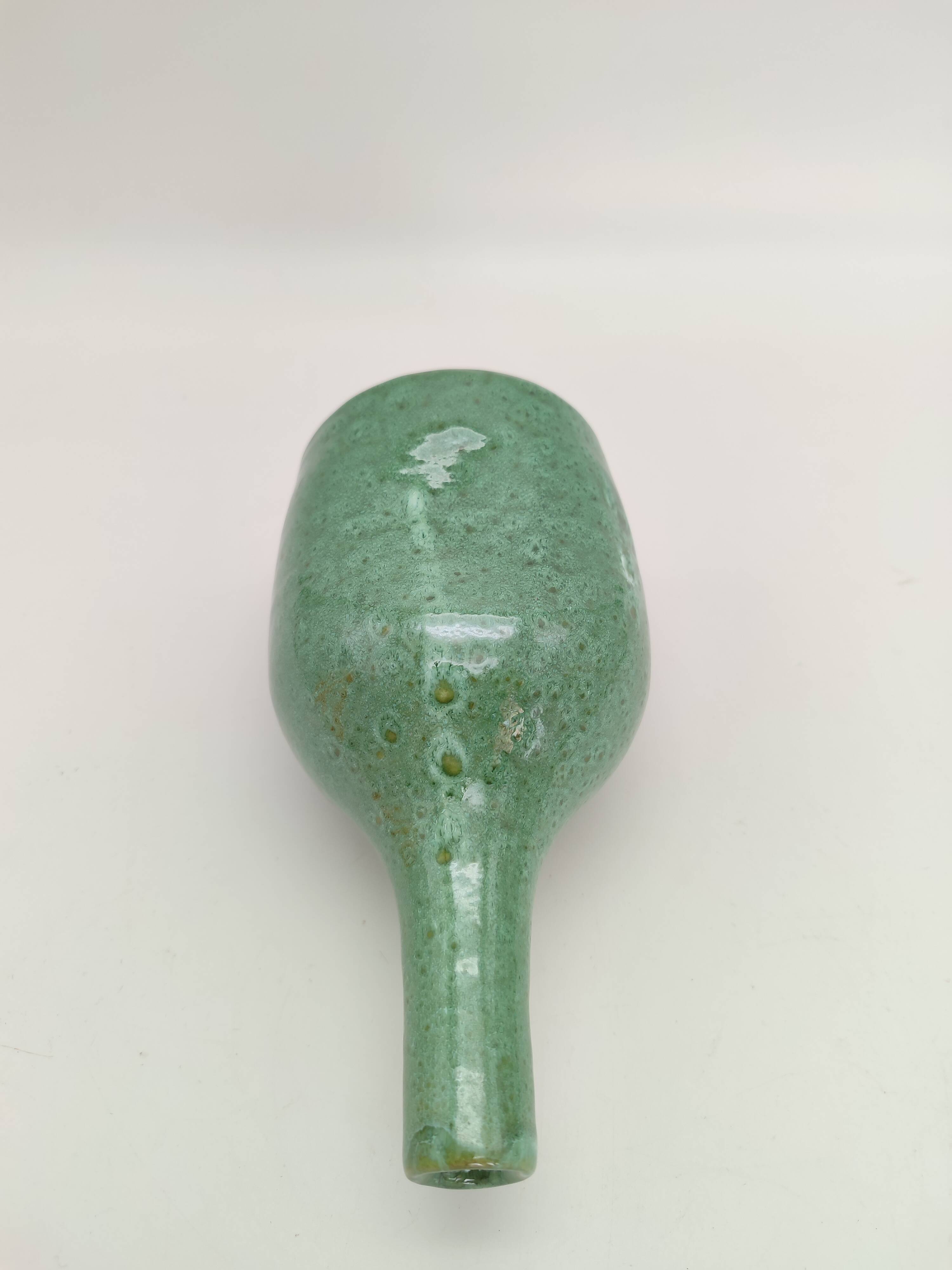 Elegant Emerald Green Ceramic Bottle