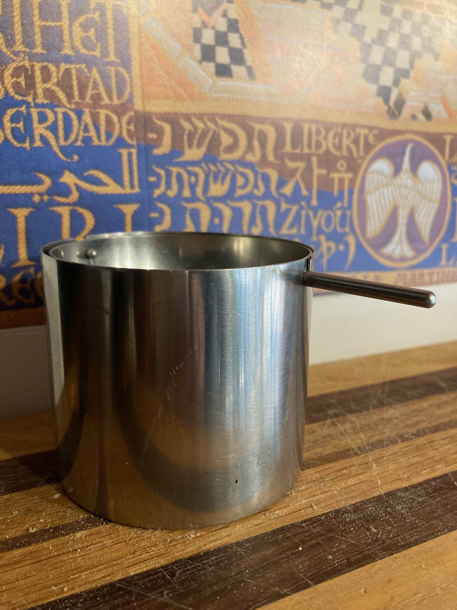 Cendrier minimalist rotatif en inox 18/8 design Jacobsen Stelton Denmark 19