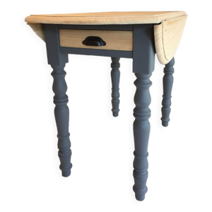 table console avec rabats - bois brut