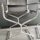 Pair of vintage metal director style armchairs