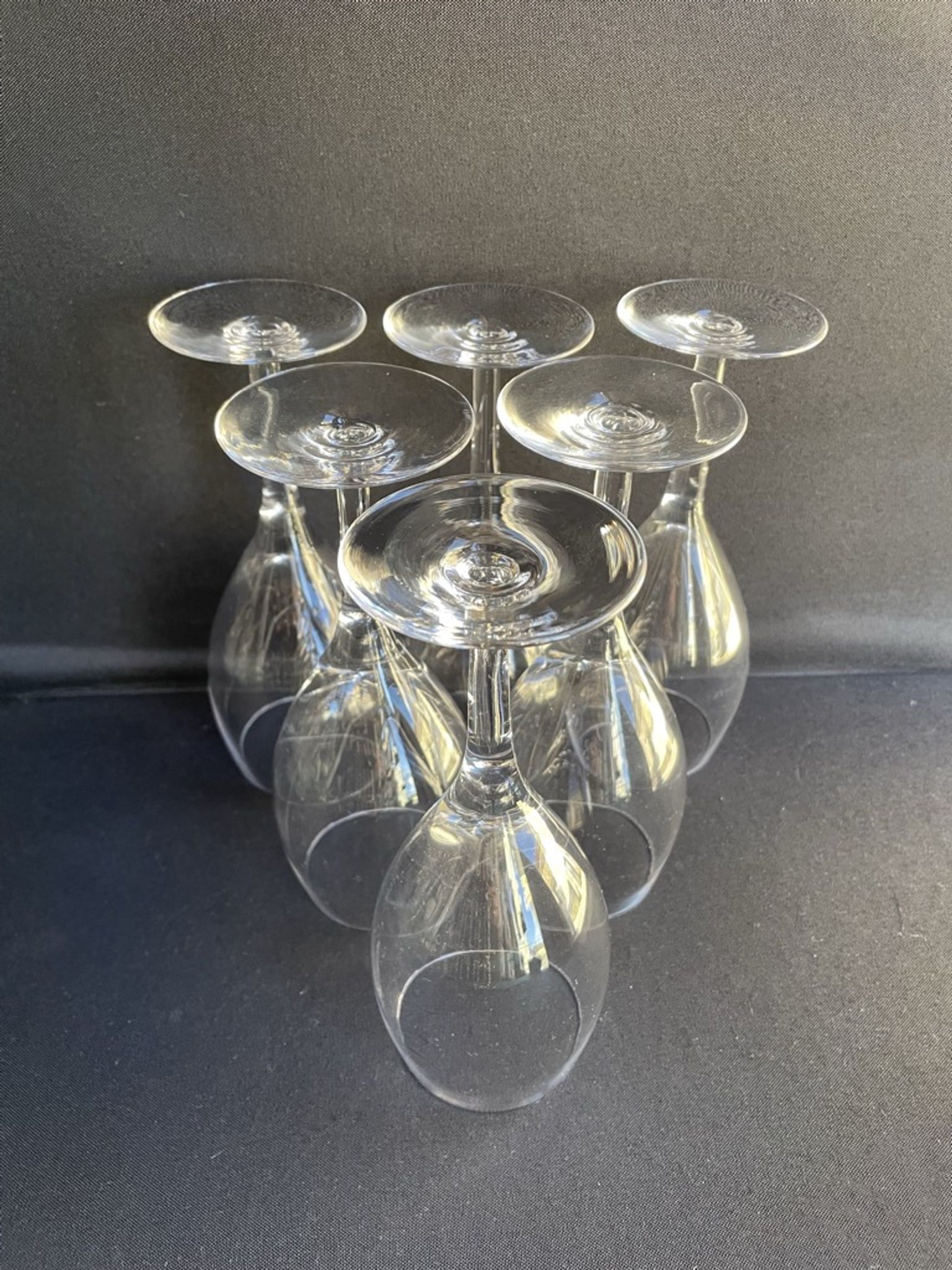 Red wine glasses