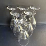 Red wine glasses