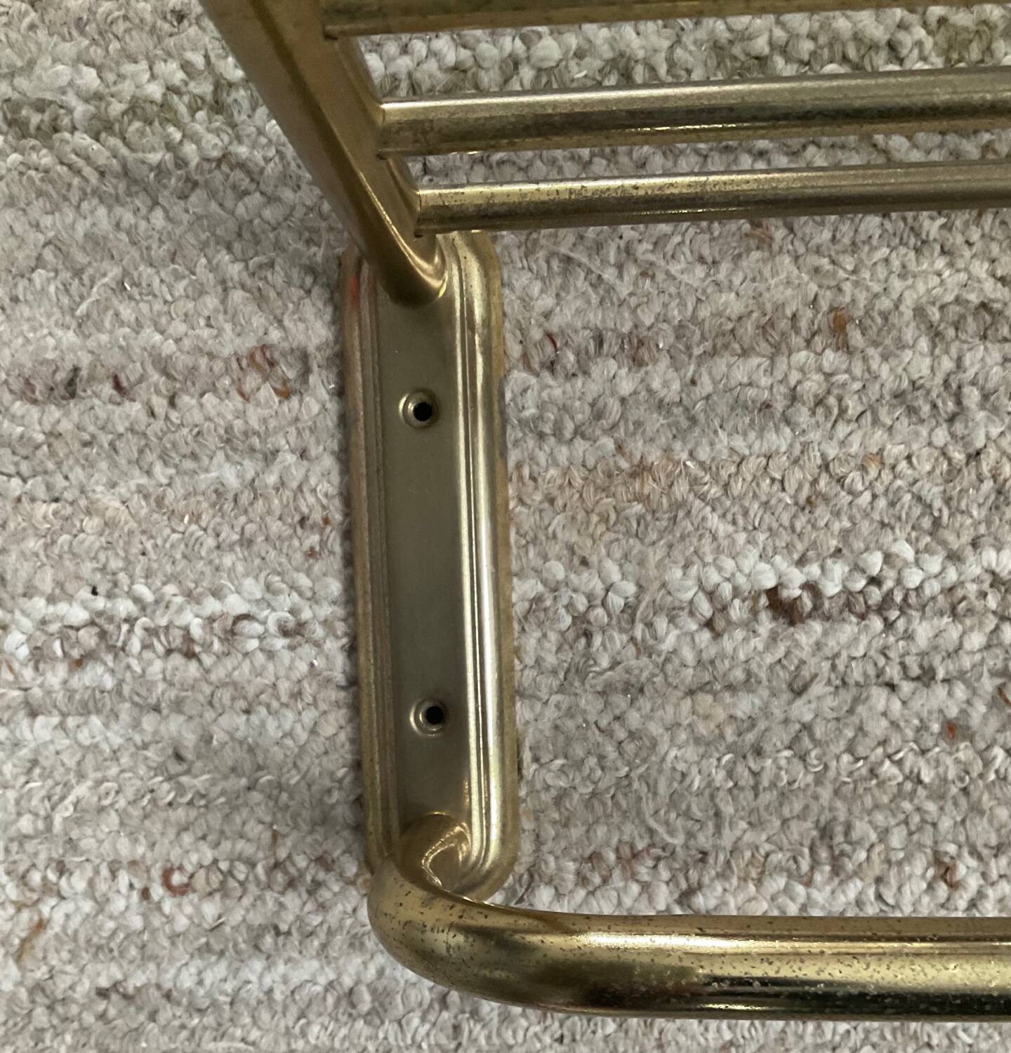 Vintage coat rack in gold metal