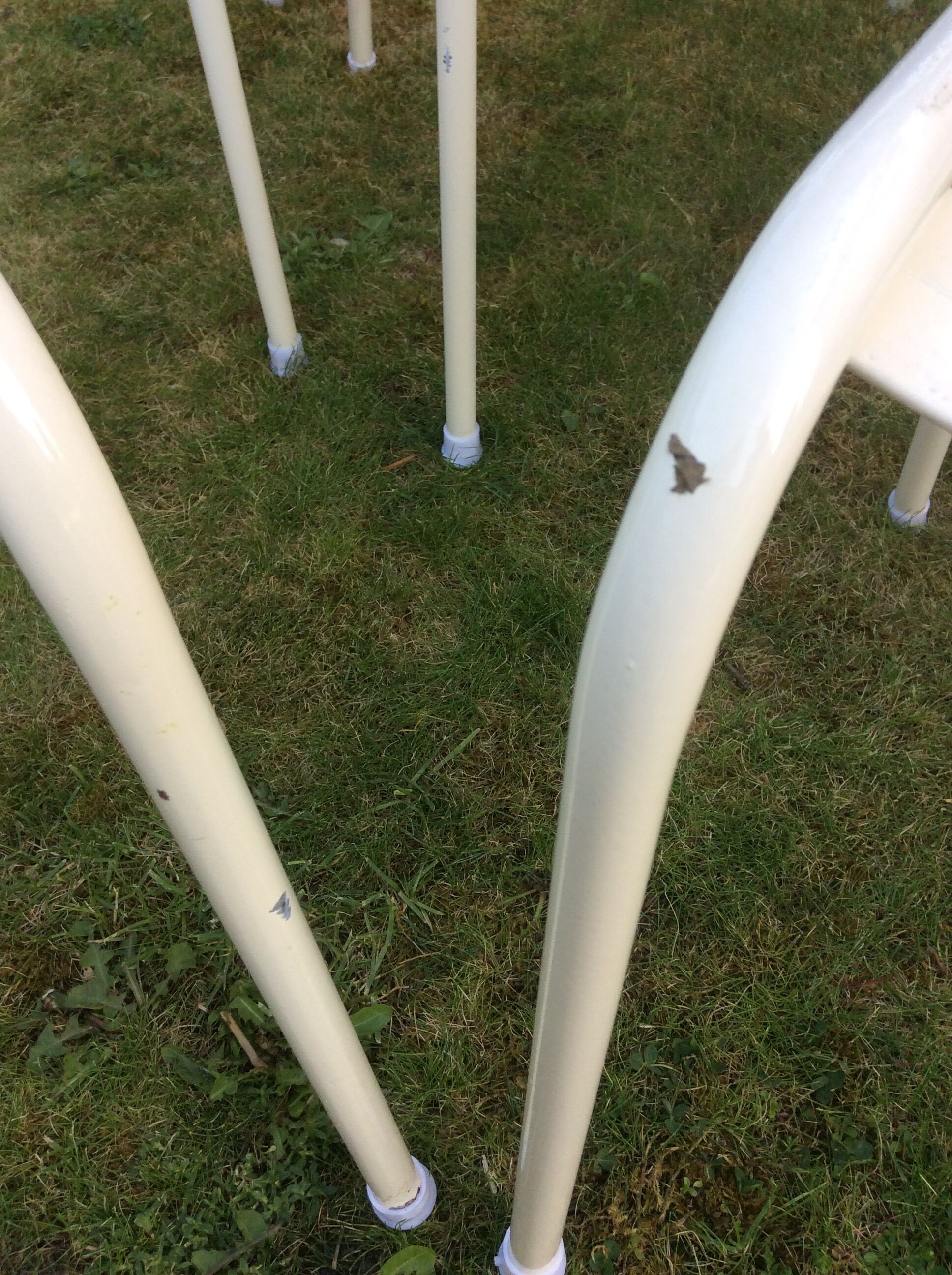 4 metal bistro terrace chairs