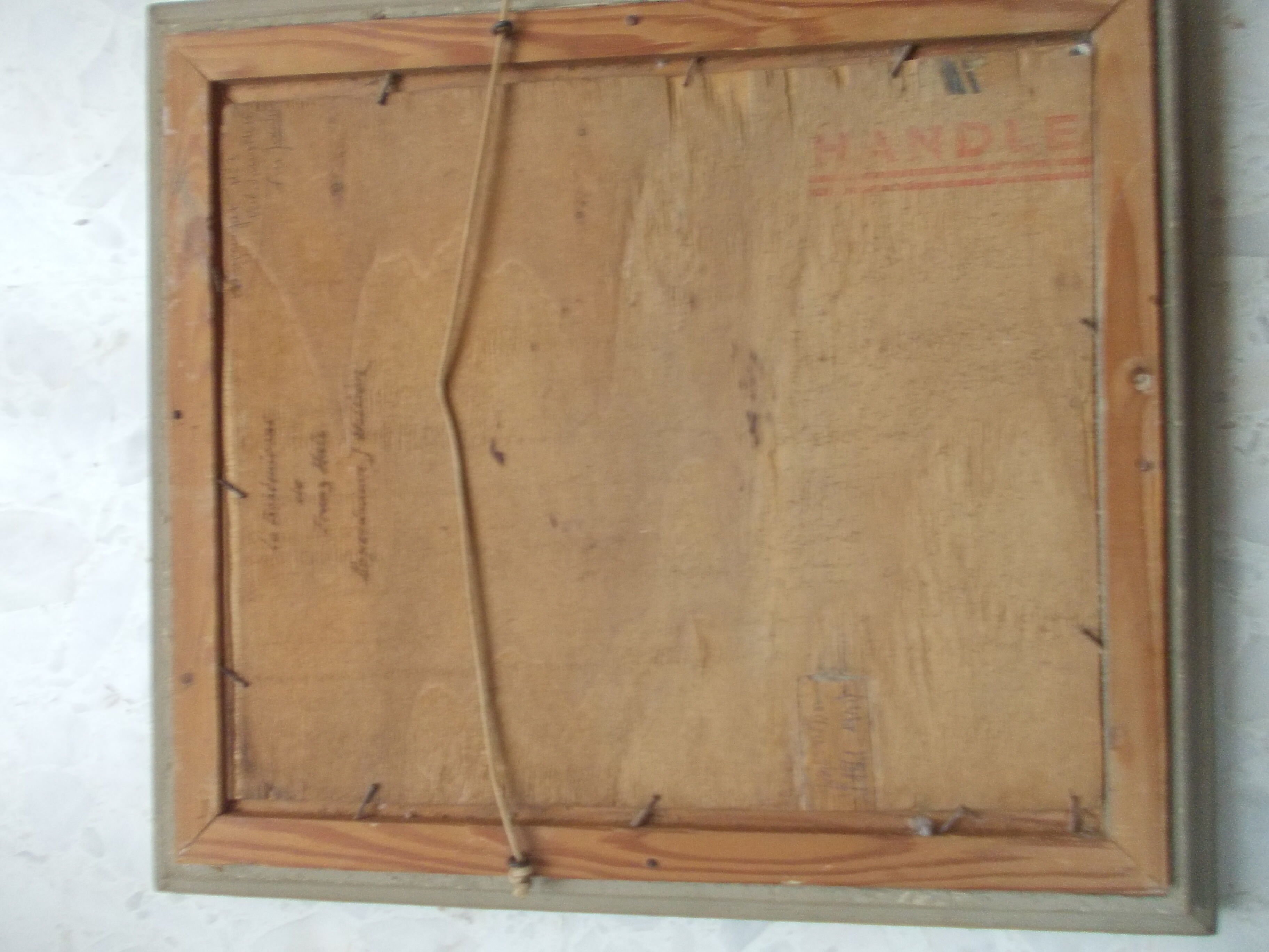 Painting oil on wood painting 1930