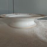 Standing plate porcelain of limoges flower baskets, fruits - beginning 20th