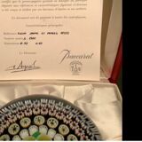 Paperweight Baccarat yellow flowers and pearls 1980