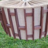 Floor lamp of the 50s in gold metal and tablet