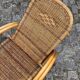 Chaise longue en rotin et osier