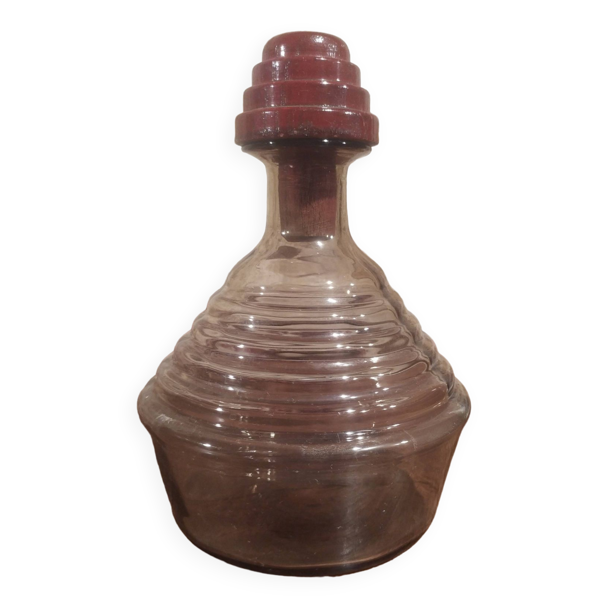Vintage smoked glass carafe