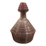 Carafe vintage en verre fumé