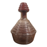 Carafe vintage en verre fumé