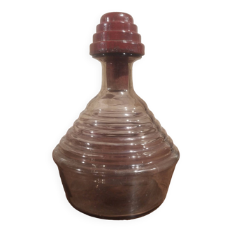 Vintage smoked glass carafe