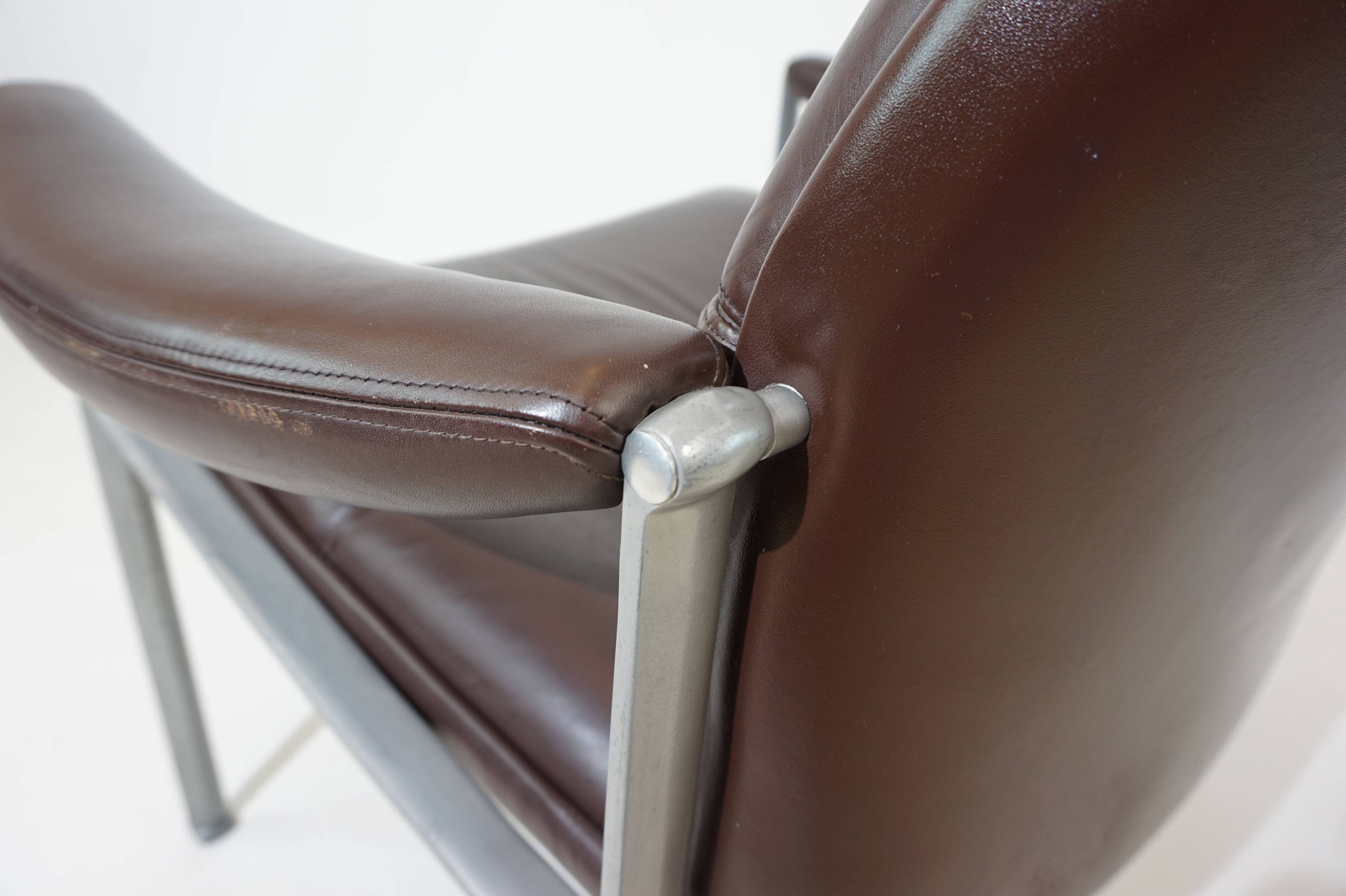 Röder Söhne leather lounge chair by Miller Borgsen