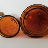 Amber apothecary bottles