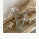 Lined crystal vase