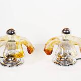 Pair of Murano glass table lamps by La Murrina, Italy 1970s