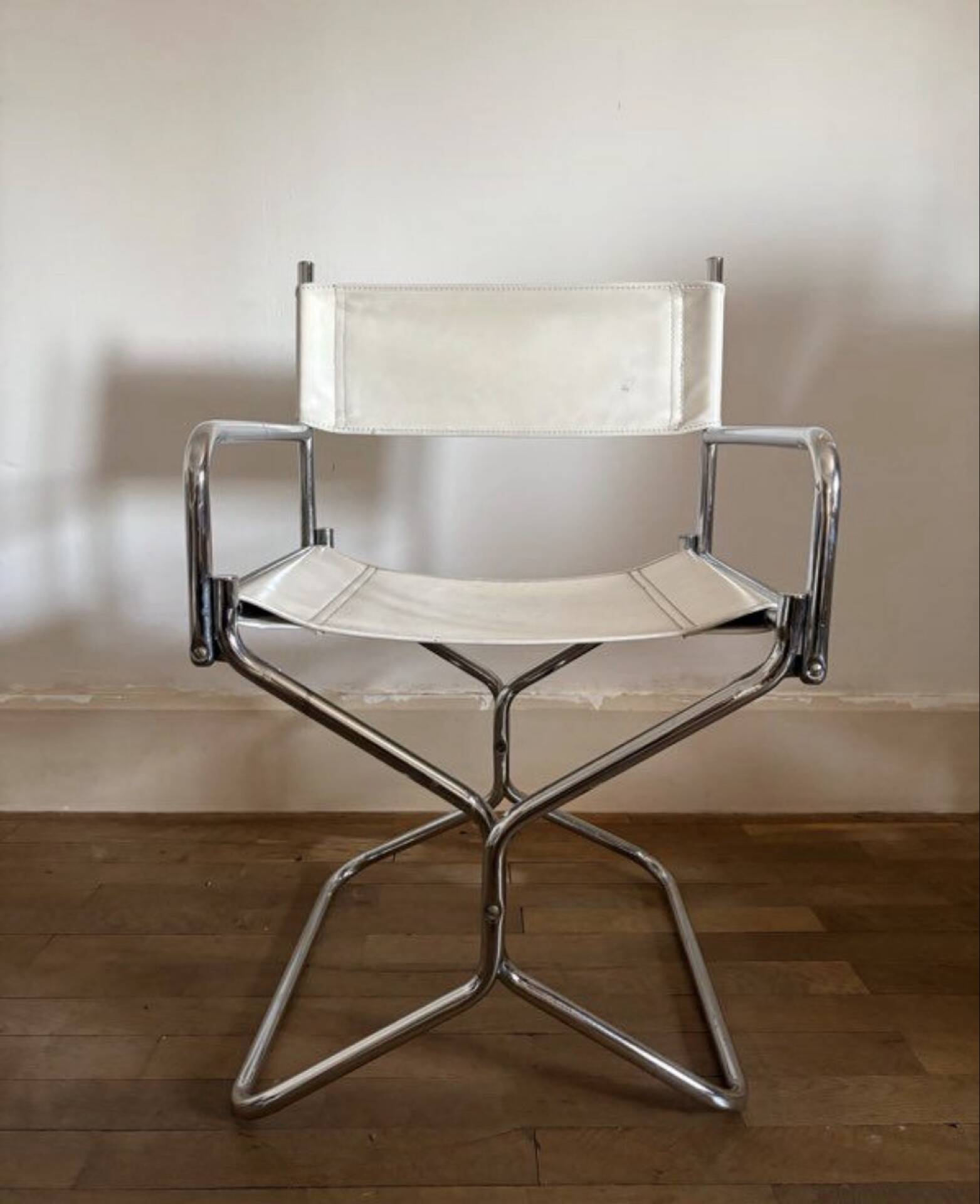 Mid-century director's chair Lafuma vintage chair from the 70s.