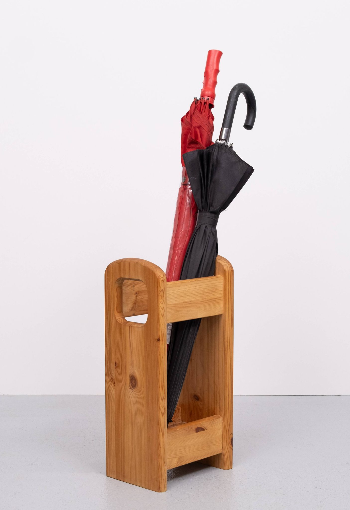 Pine Umbrella stand by Mobelfabrikken Toften Denmark 1960s .
