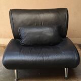Steiner black leather armchair