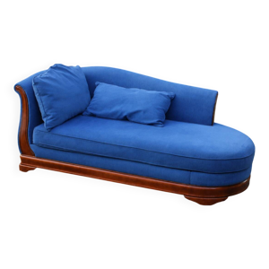Grande méridienne vintage - bleu chaise
