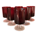 Luminarc red stemware