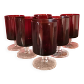 Verres à pied  rouge Luminarc