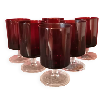 Verres à pied  rouge Luminarc