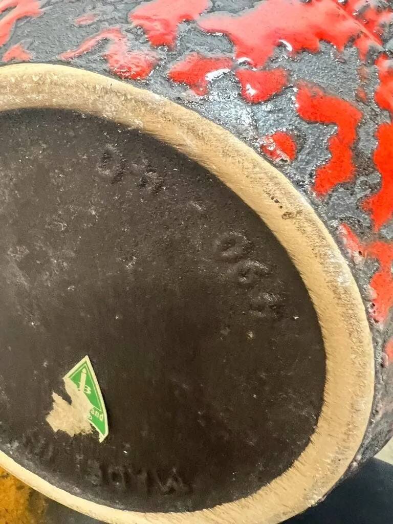 ORANGE VASE / PITCHER RETRO WABISABI STYLE