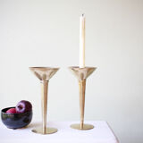 Pair of brass candlesticks