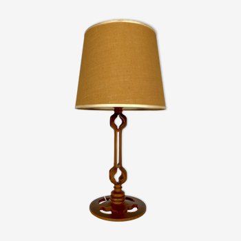 Lampe de table en bois italien vintage des années 50