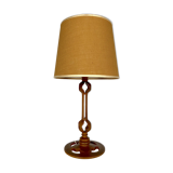 Lampe de table en bois italien vintage des années 50