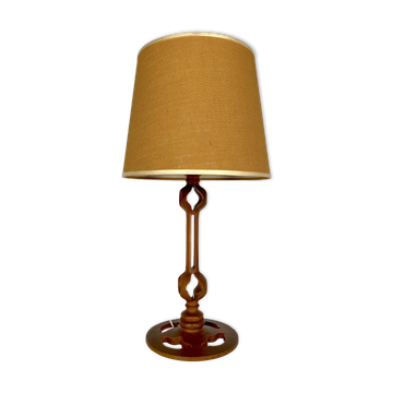 Lampe de table en bois italien vintage des années 50