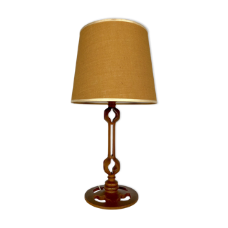 Lampe de table en bois italien vintage des années 50