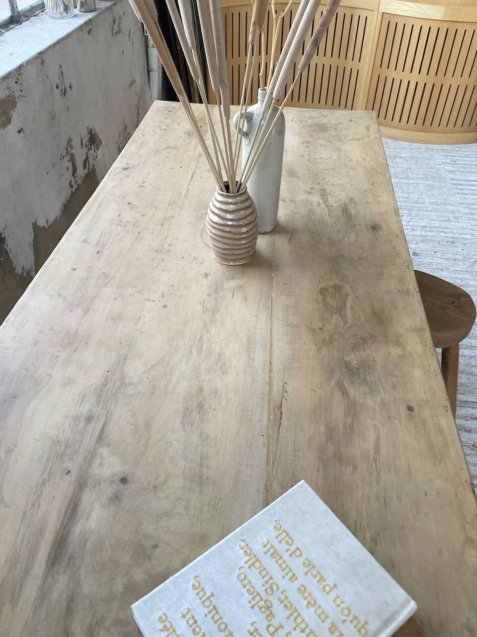 2m walnut drapery farmhouse table