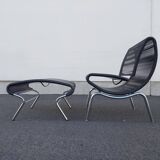 Hygra chair and its ottoman by Roberto Semprini-Italy-1990