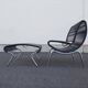 Hygra chair and its ottoman by Roberto Semprini-Italy-1990