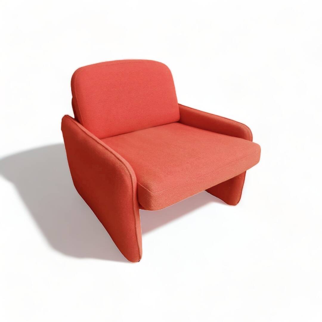 Red fireside chair from the 70s