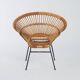 Fauteuil Corolle en rotin - 1960
