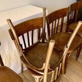set of 6 bentwood bistro chairs from the 1950s