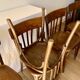 ensemble de 6 chaises bistrot en bois courbé années 50
