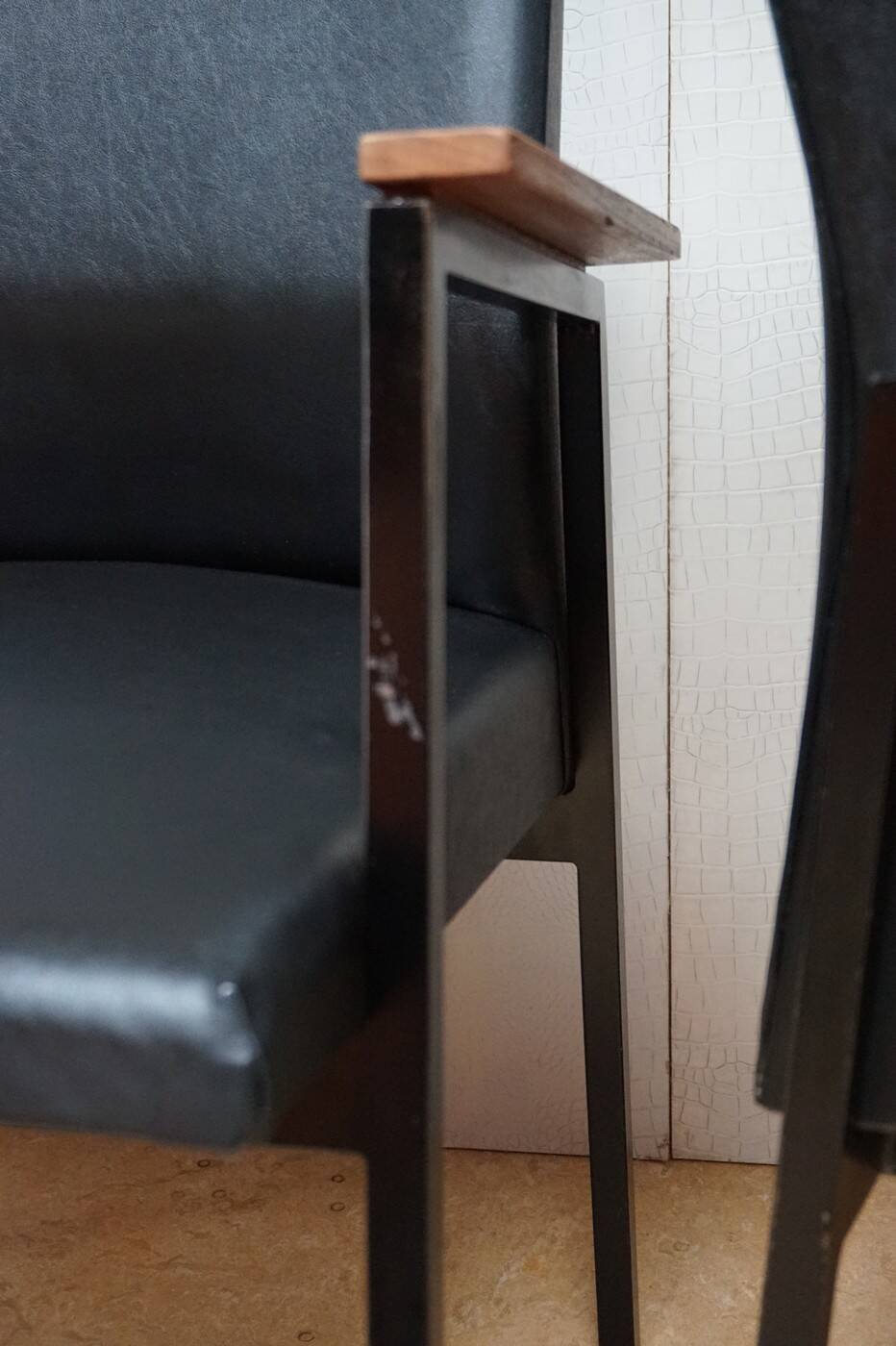 Midcentury Industrial Minimalistic Dutch Design Armchairs/Conference Chairs