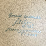 Six assiettes à dessert en grès avec spirale Sarreguemines